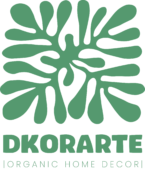 Logo dkorarte, decoración del hogar, arte sostenible, cuadros artesanales